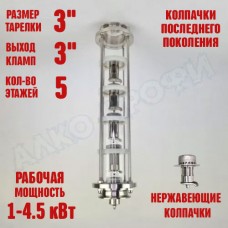Колпачковая колонна (флейта) 3" нержавеющая 5 этажей Колпачковая колонна (флейта) 3" нержавеющая 5 этажей