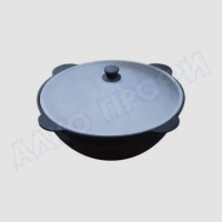 Казан чугунный с крышкой 6л