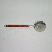 Шумовка с деревянной ручкой 40см