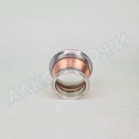 Переходник кламп-кламп МЕДНЫЙ 3" - 4"