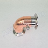 Угол (отвод) медный 90 градусов 2" с ниппелем